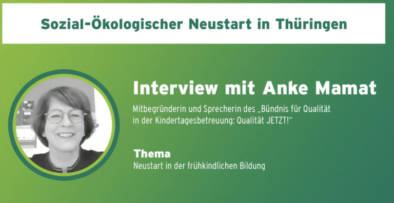 Read more about the article Neustart in der frühkindlichen Bildung in Thüringen – Interview mit Anke Mamat